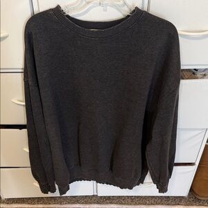 Zenana Outfitters Charcoal Gray Crewneck Sweatshirt